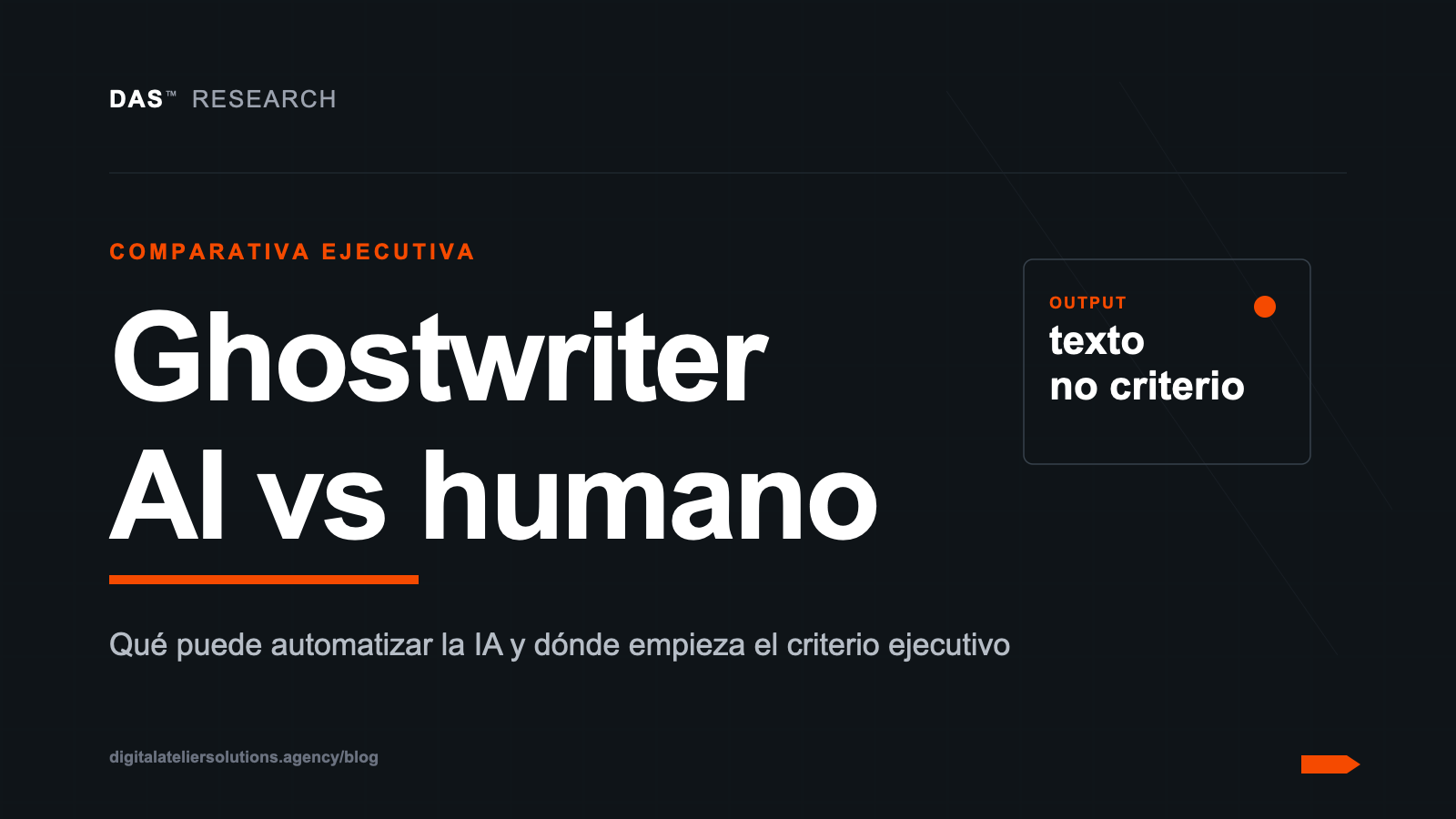 Ghostwriter AI vs ghostwriter ejecutivo: ¿puede la IA sustituir criterio humano?