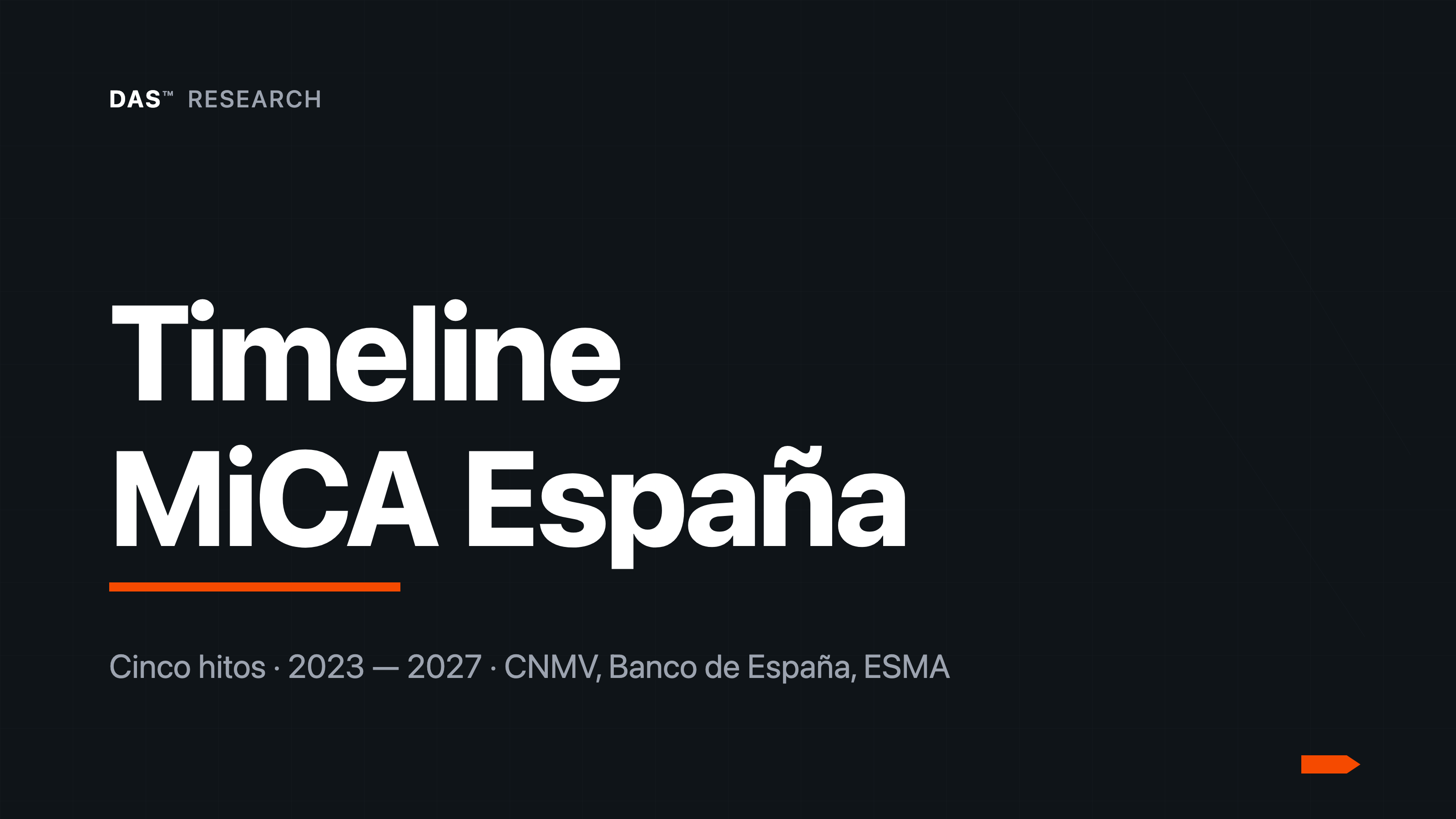 Timeline MiCA España 2023-2027: hitos, autoridades y deadlines
